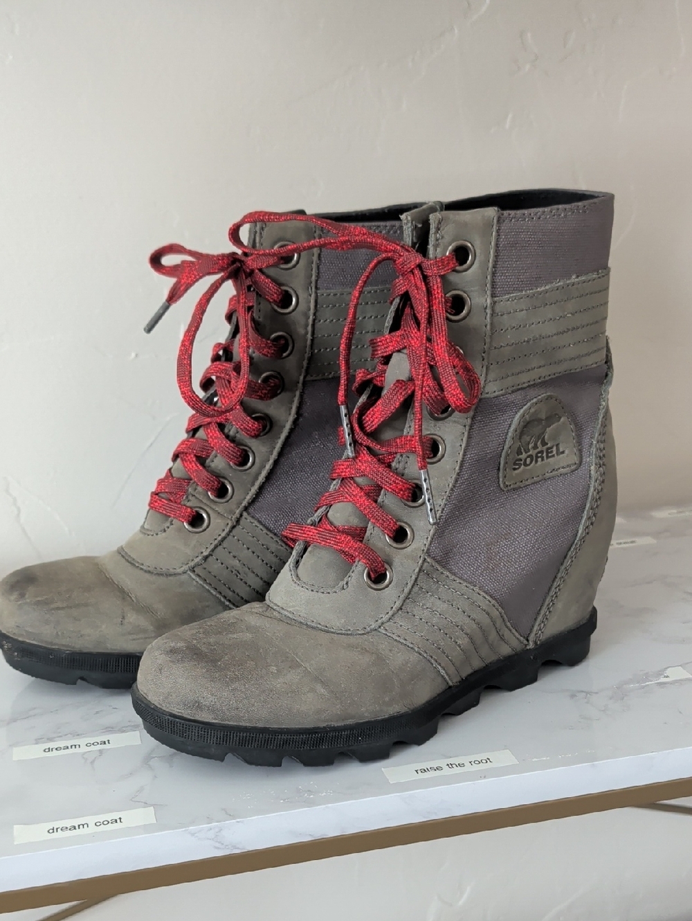 Sorel Wedge Boots.  Size 8
